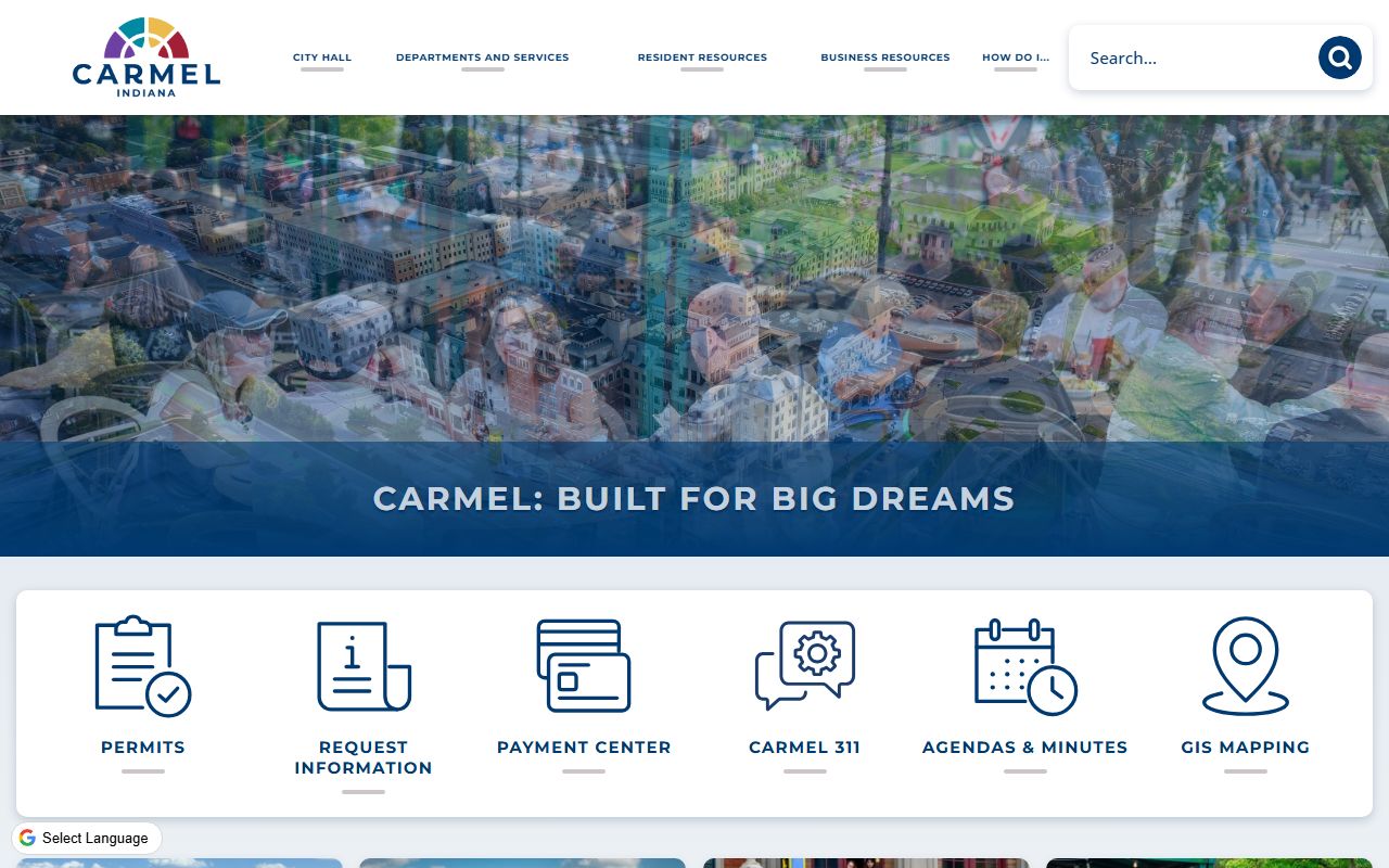 City of Carmel Indiana website for public records and background checks