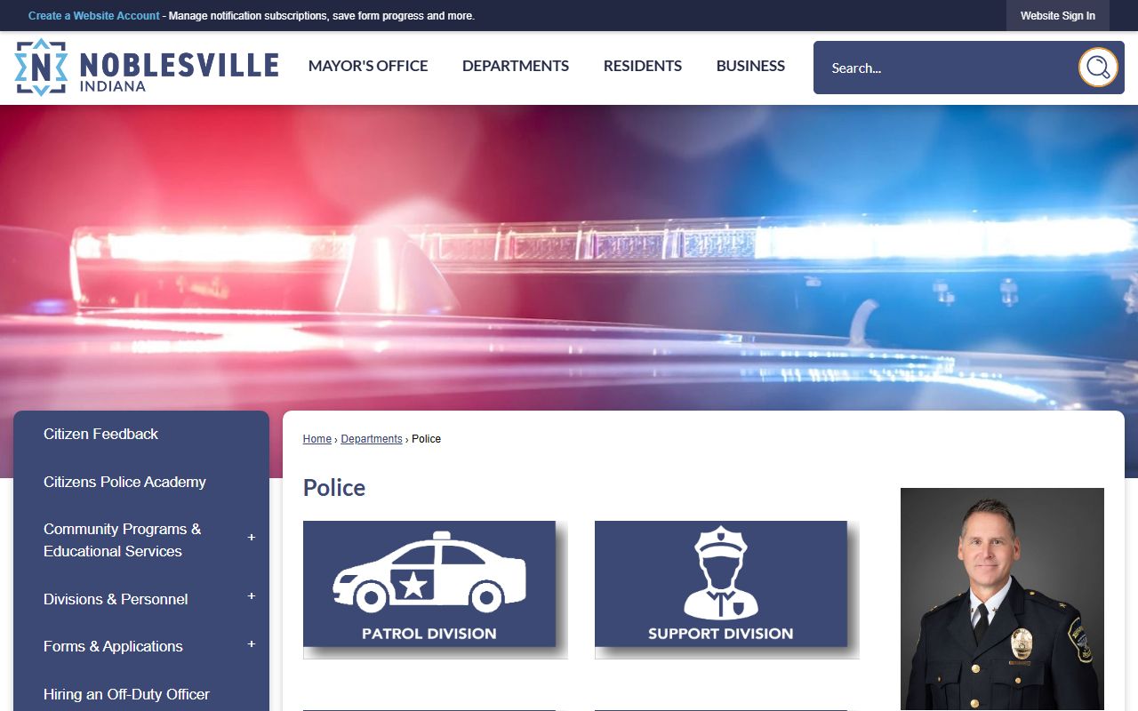 Noblesville Police Department background check services