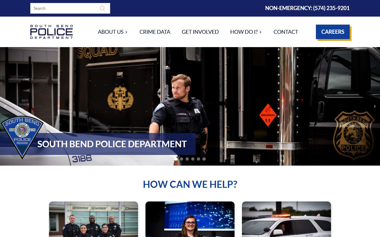 South Bend Police Department website for background check records