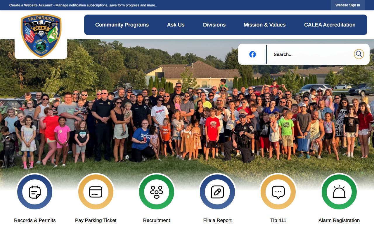 Valparaiso Police Department background check services