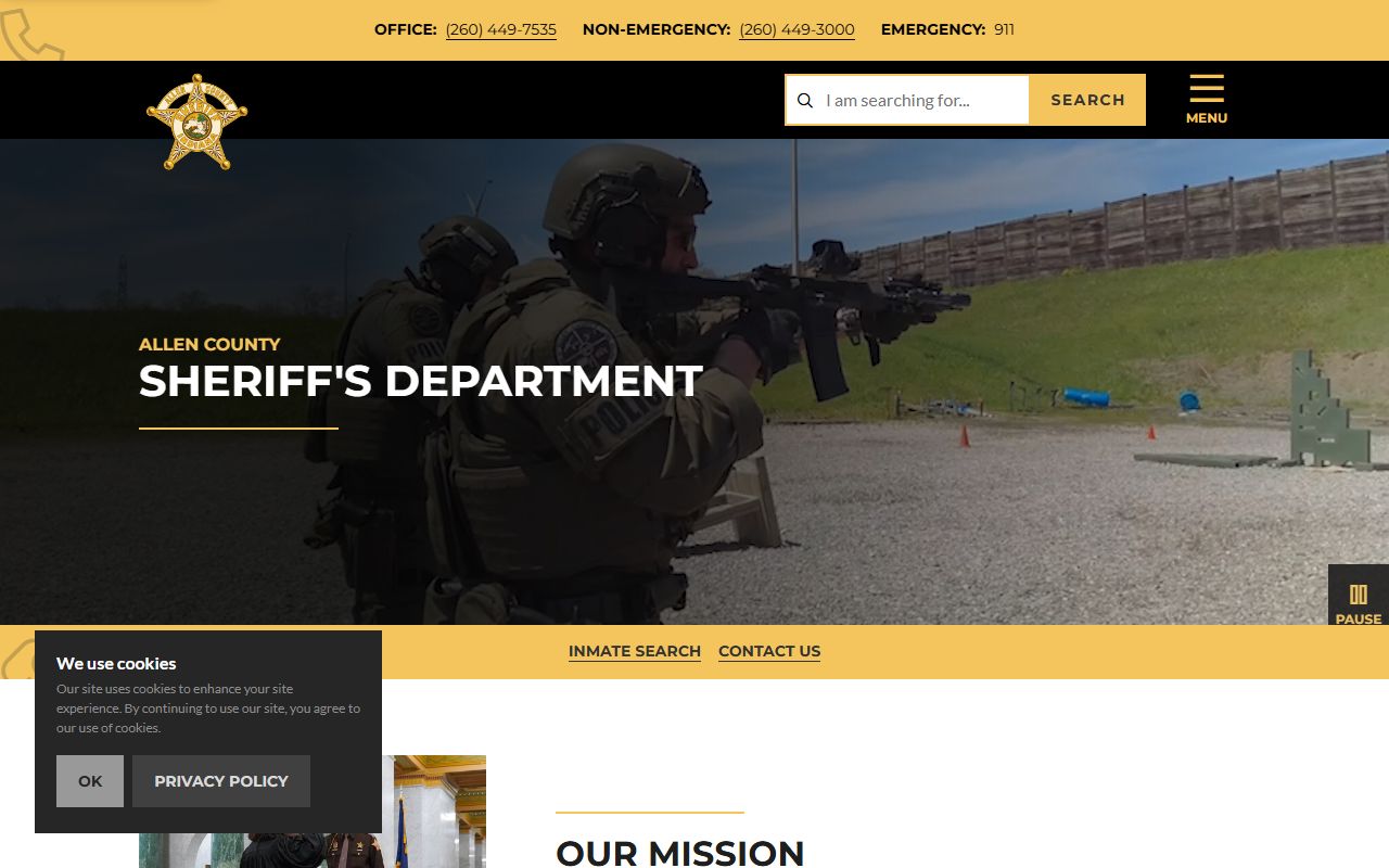 Allen County Sheriff website Fort Wayne background check records