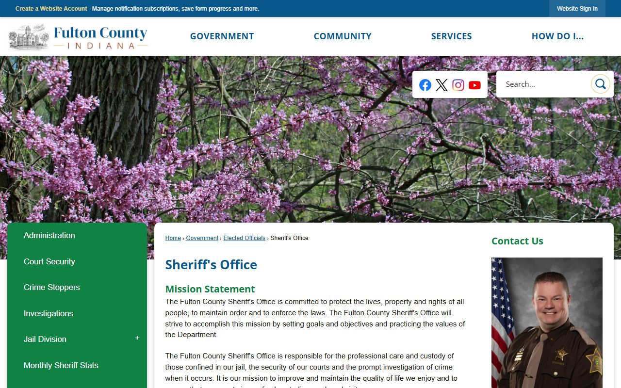 Fulton County Sheriff website for background check records