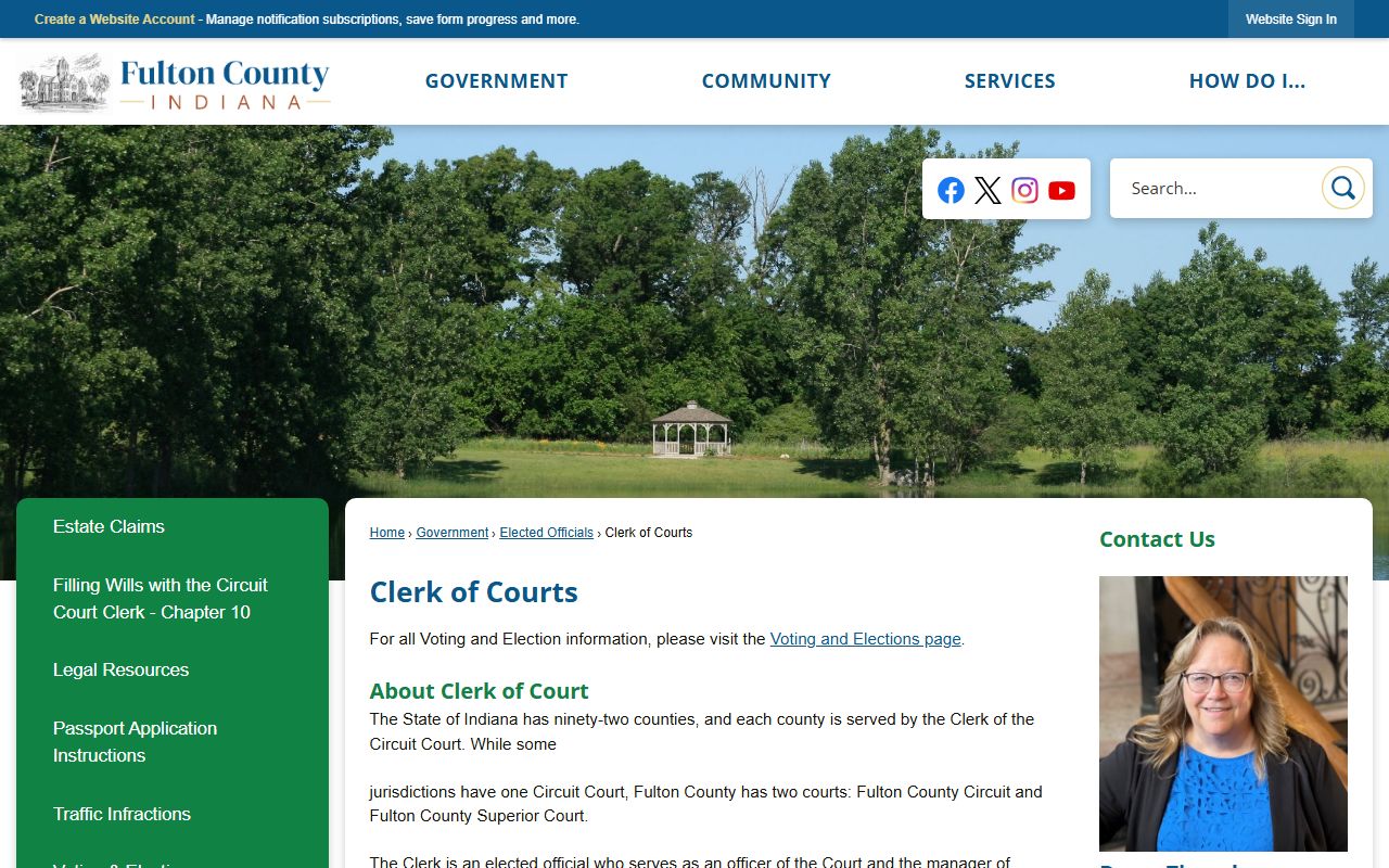 Fulton County Clerk website for background check records