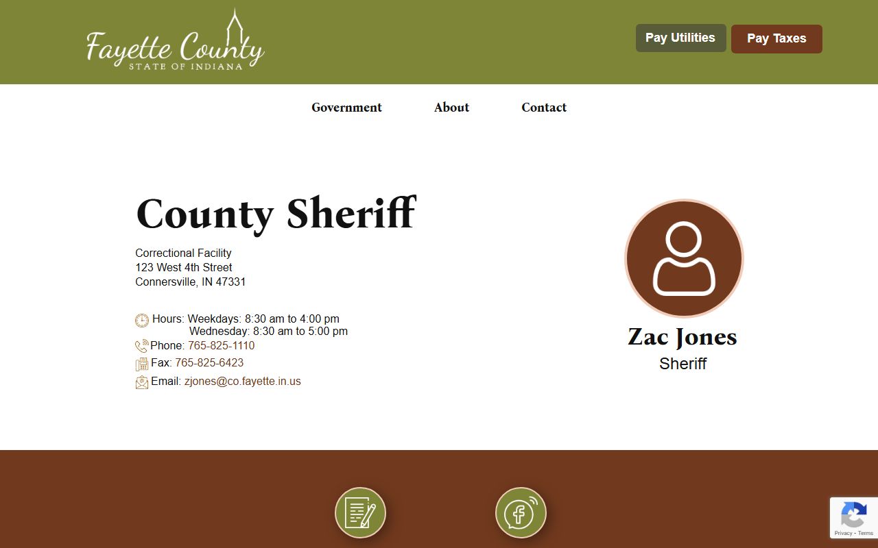 Fayette County Sheriff's Office website for background check services