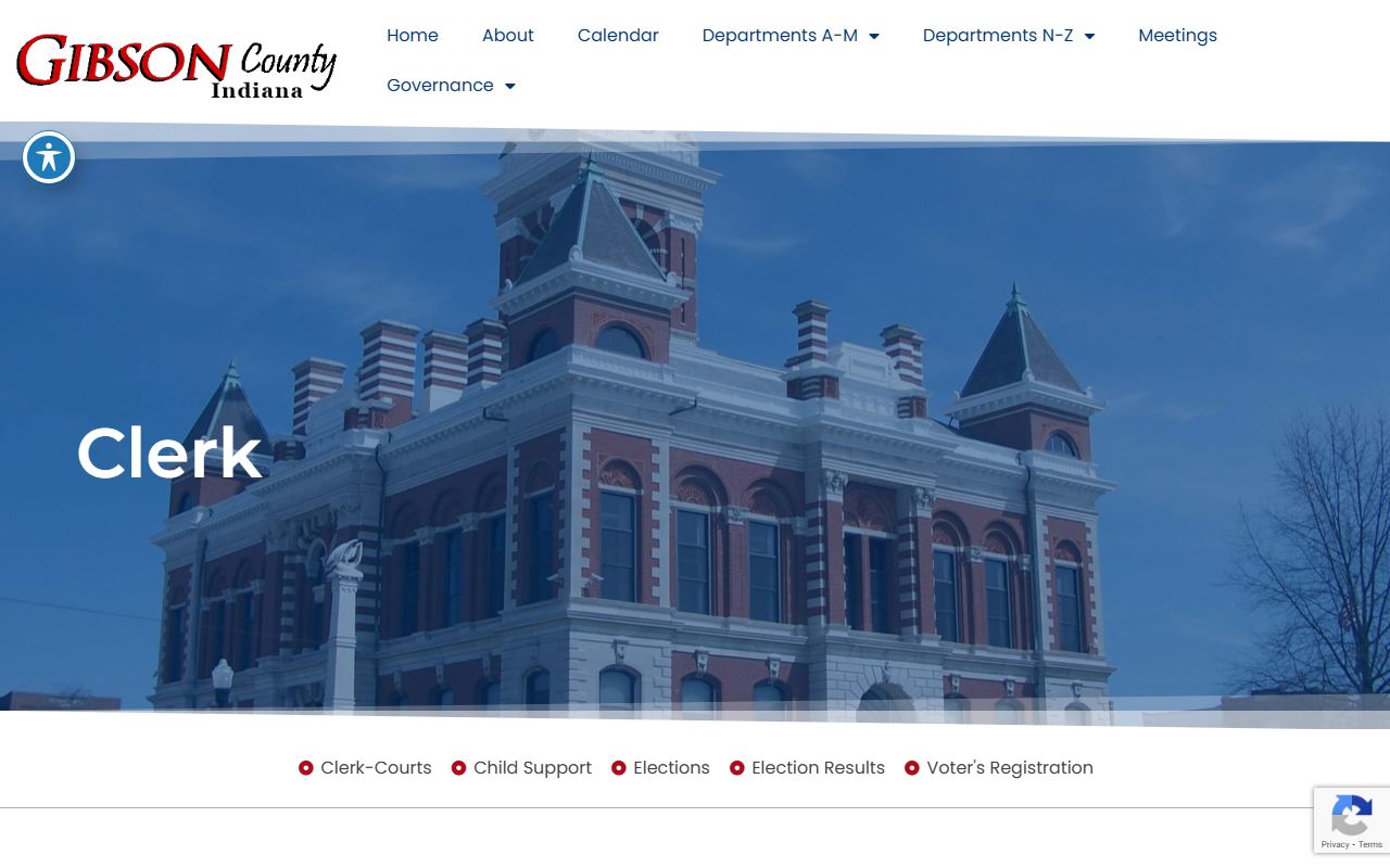 Gibson County Clerk website for background check records