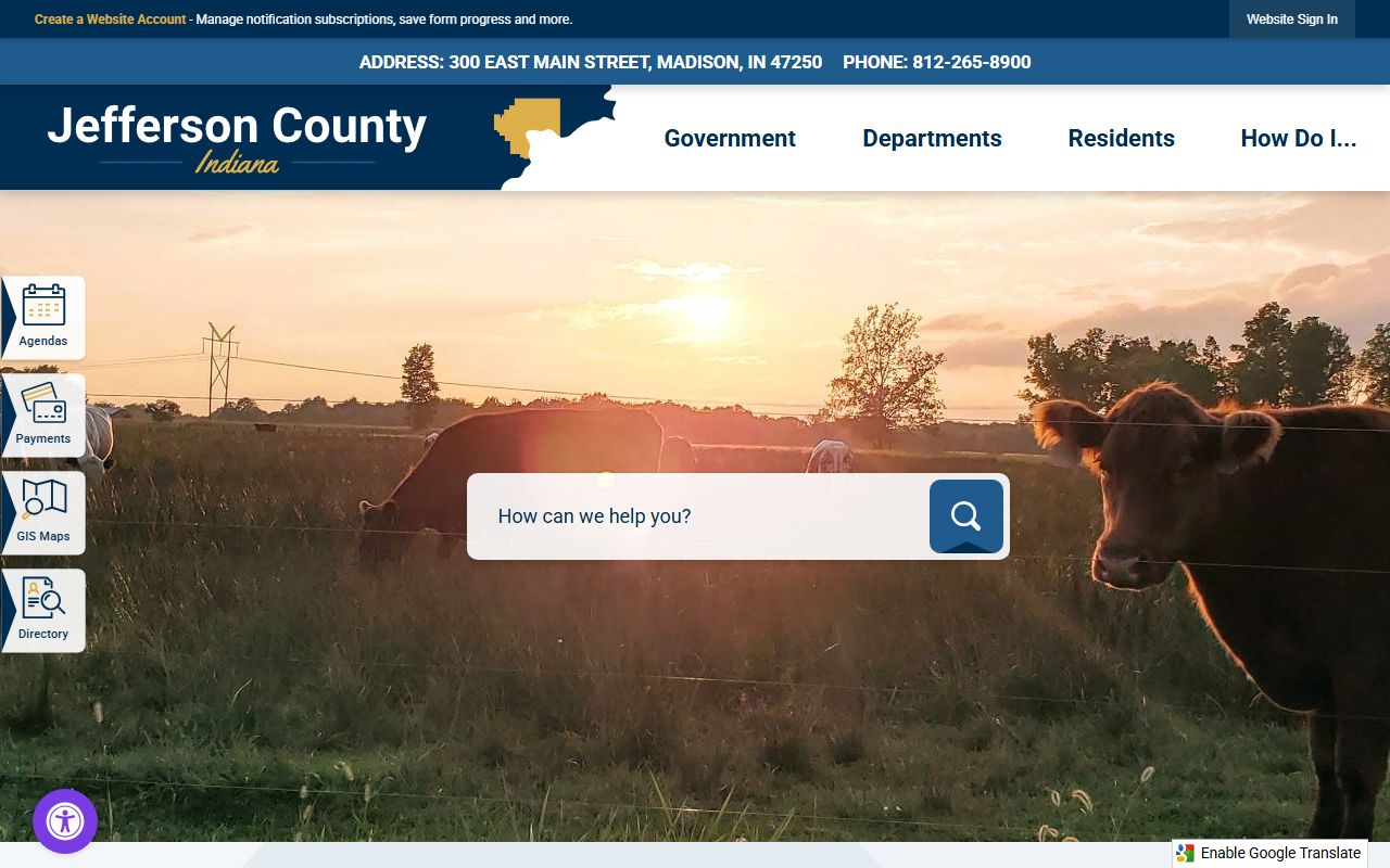 Jefferson County Clerk website for background check records
