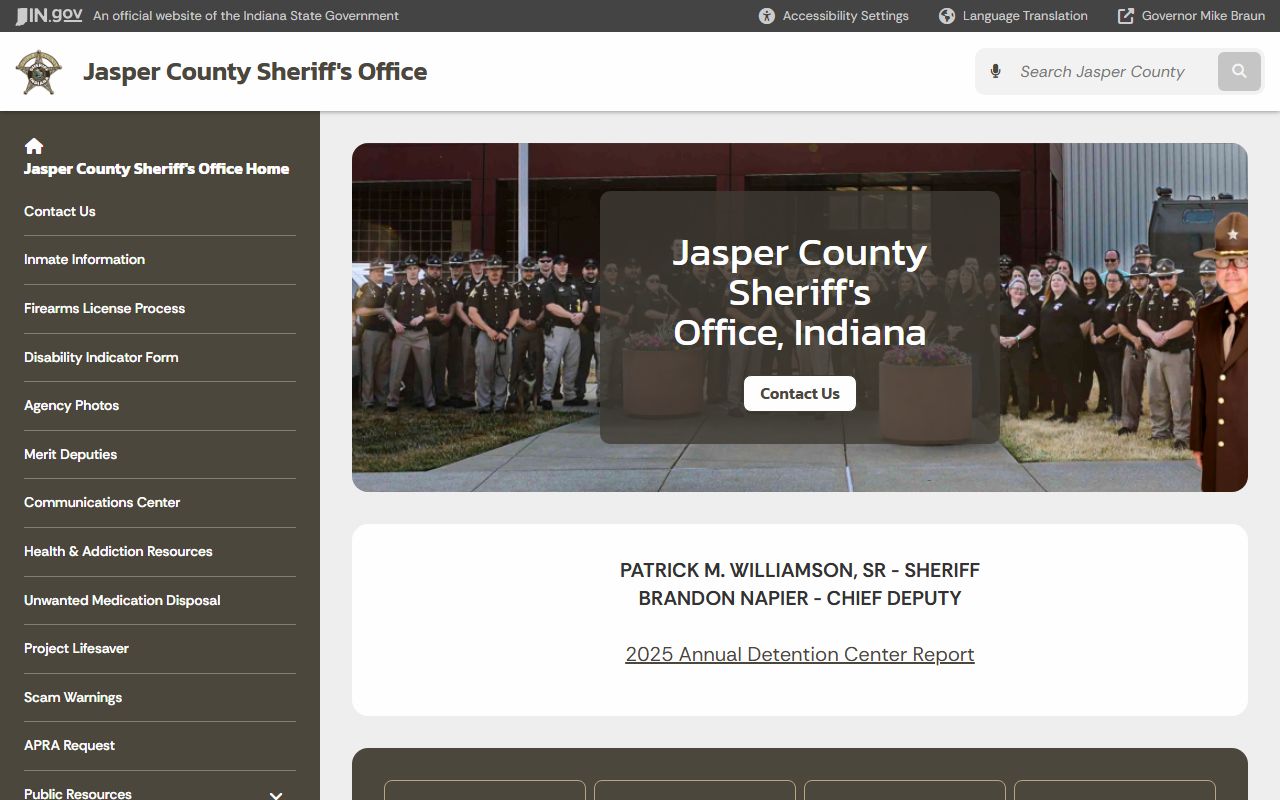Jasper County Sheriff background check records