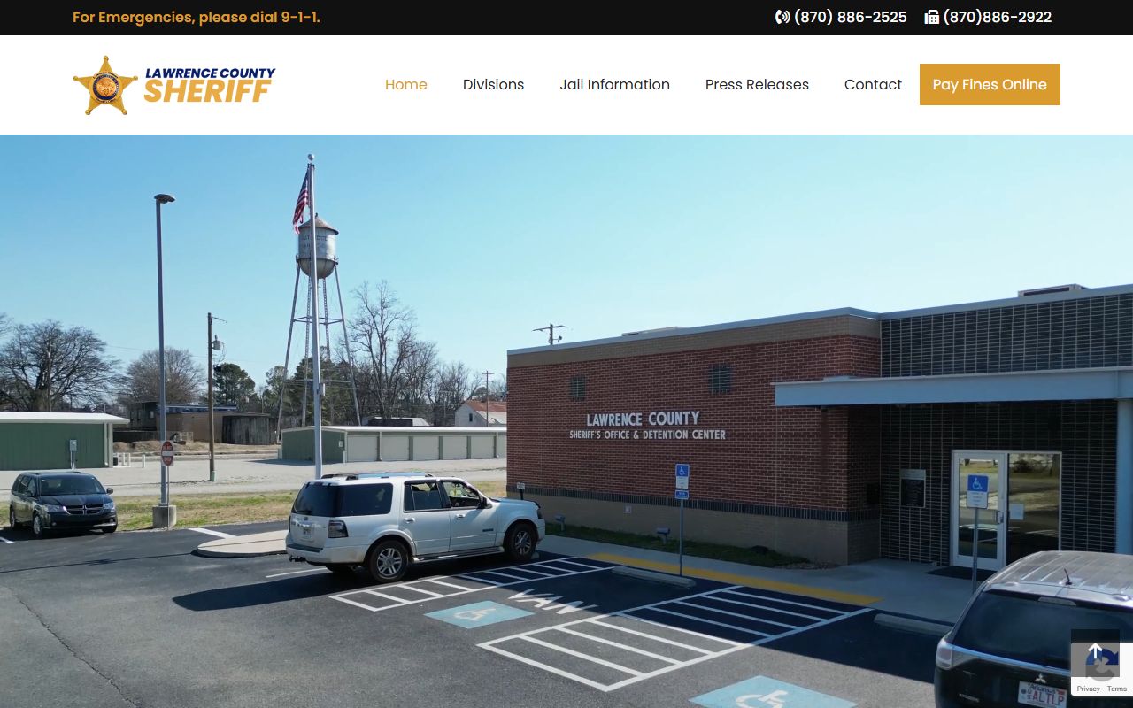 Lawrence County Sheriff website for background check records
