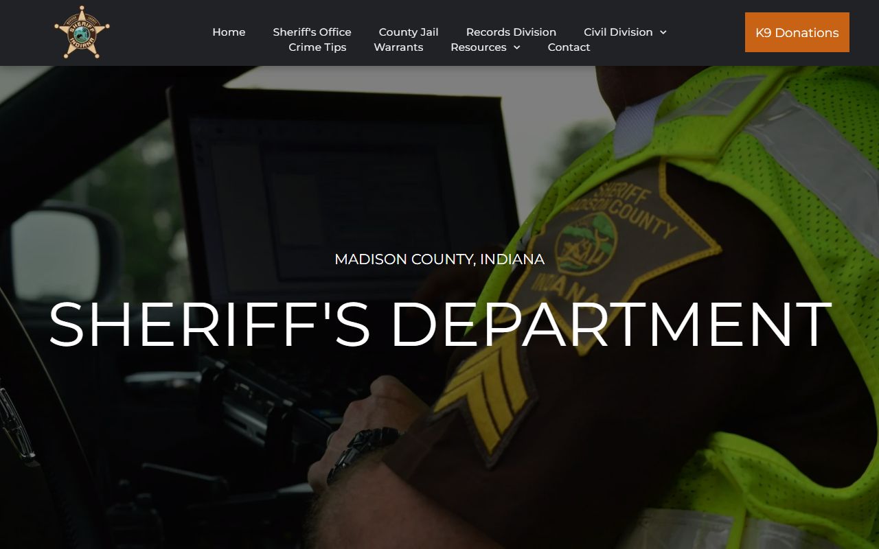 Madison County Sheriff website for background check records