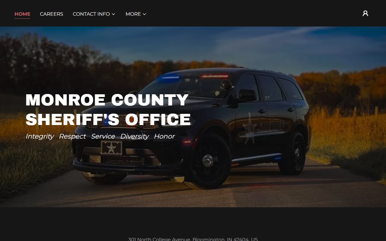 Monroe County Sheriff office website for background check records