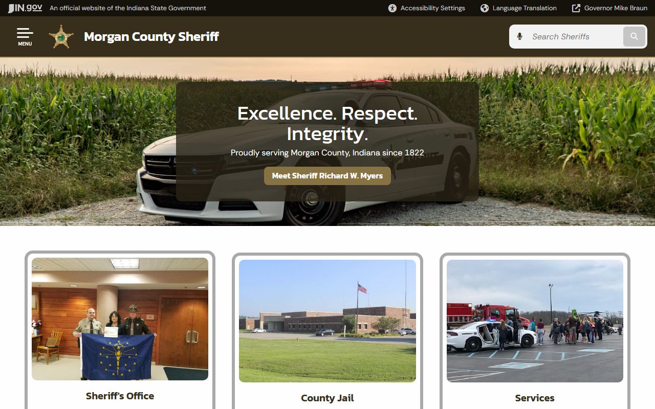 Morgan County Sheriff office website for background check records