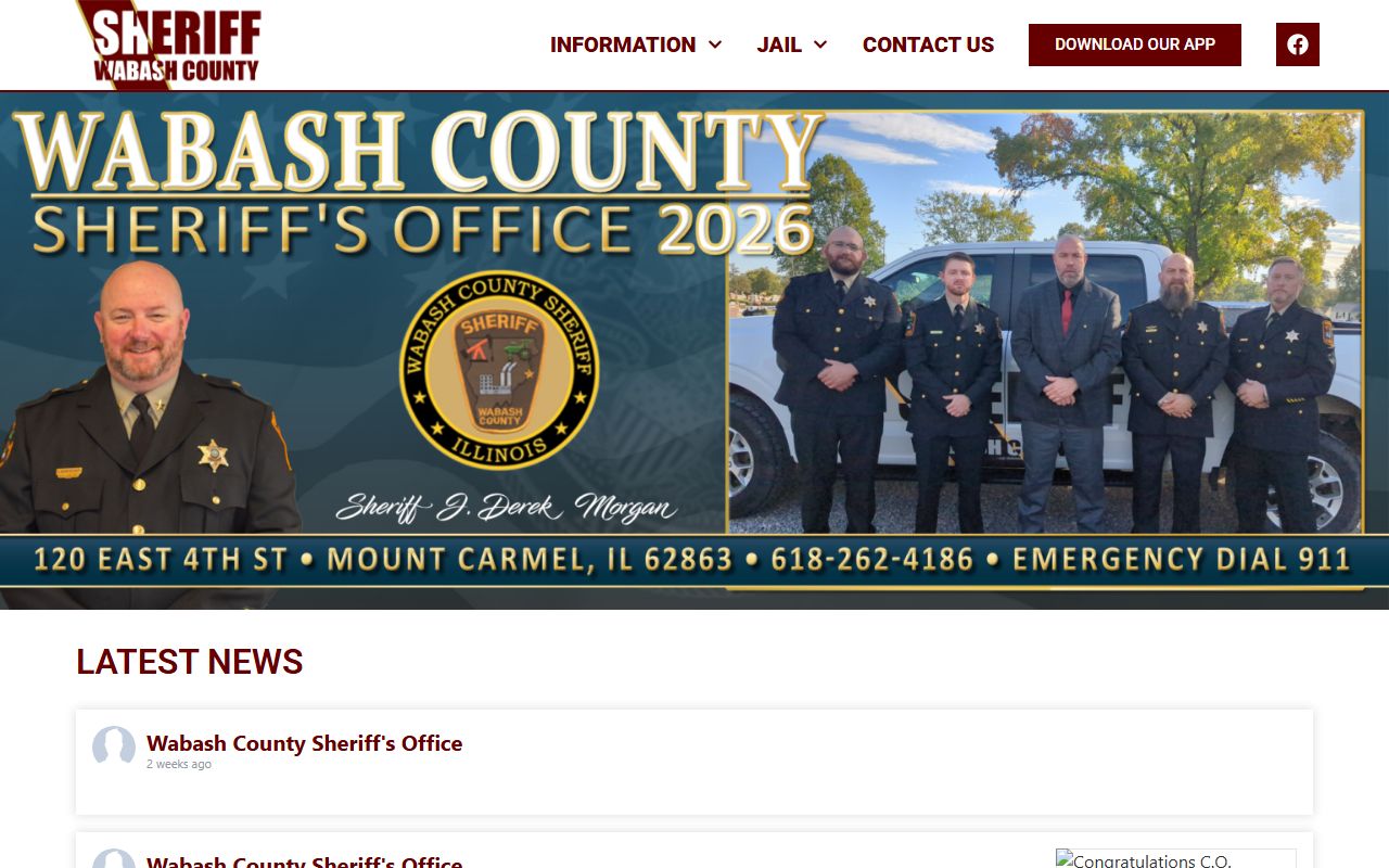 Wabash County Sheriff website for background check records