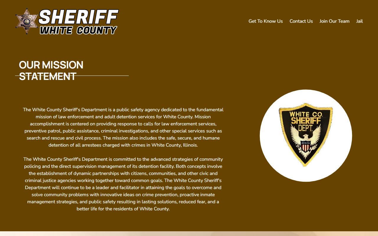 White County Sheriff website for background check records